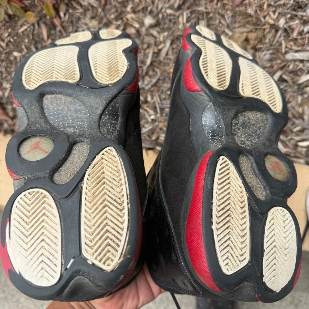 Jordan 13 Retro Dirty Bred Mens Size 11 Black Gym Red Basketball‎ Shoes